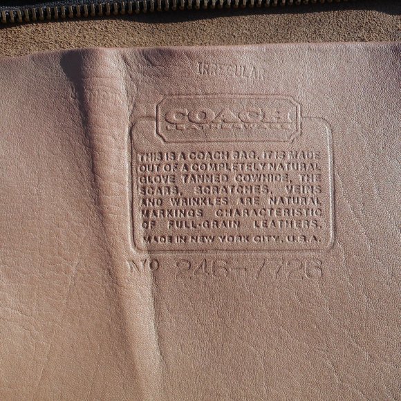 SOLD* Vintage Coach NYC  Madison Satchel Spectator 9725 in Bone with Tabac trim. - Picture 12 of 13